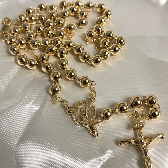 18k Gold Filled Rosary - Picture 4 of 7